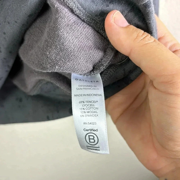 Athleta Studio to Street Print Sweatshirt in charcoal grey splatter size XXS - Picture 4 of 8